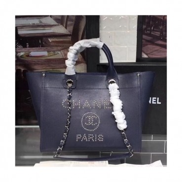 [커스텀급]Chanel Women Tote Shoulder Bag,33CM - 샤넬 여성용 토트 숄더백,CHAB0027,33CM,네이비