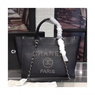 [커스텀급]Chanel Women Tote Shoulder Bag,33CM - 샤넬 여성용 토트 숄더백,CHAB0026,33CM,블랙