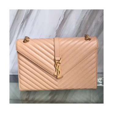 Saint Laurent Women Large Satchel Shoulder Bag,31CM - 입생로랑 여성용 라지 사첼 숄더백 342023, SLB0262 ,31CM,연핑크