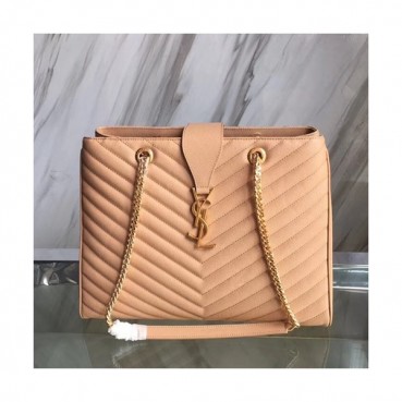 [커스텀급]Saint Laurent Women Monogram Chain Shoulder Bag,35CM - 입생로랑 여성용 모노그램 체인 숄더백 396911, SLB0249,35CM,연핑크