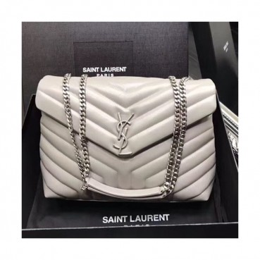 Saint Laurent Women Monogram Chain Shoulder Bag,30CM - 입생로랑 여성용 모노그램 체인 숄더백 459749, SLB0247,30CM,연그레이