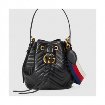 Gucci Marmont Matlase Women Bucket Bag,21CM - 구찌 마몬트 마틀라세 여성용 버킷백 476674, GUB0092,21CM,블랙