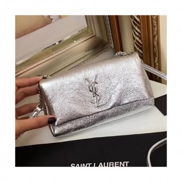 Saint Laurent Women Mini West Hollywood Shoulder Bag,18CM - 입생로랑 여성용 미니 웨스트 헐리우드 숄더백 481524, SLB0241,18CM,실버