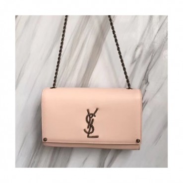 Saint Laurent Women Chain Satchel Shoulder Bag,24CM - 입생로랑 여성용 체인 사첼 숄더백 326076, SLB0222,24CM,핑크