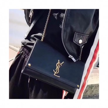 Saint Laurent Women Chain Satchel Shoulder Bag,24CM - 입생로랑 여성용 체인 사첼 숄더백 326076, SLB0221,24CM,블랙