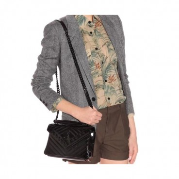 Saint Laurent Women College Chain Shoulder Bag,24CM - 입생로랑 여성용 컬리지 체인 숄더백 499292, SLB0204,24CM,블랙