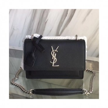 Saint Laurent Women Monogram Shoulder Bag,19CM - 입생로랑 여성용 모노그램 숄더백 441972,SLB0198,19CM,블랙