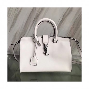 Saint Laurent Women Monogram Cabas Shoulder Bag,30CM - 입생로랑 여성용 모노그램 카바스 숄더백 394461,SLB0194,30CM,화이트