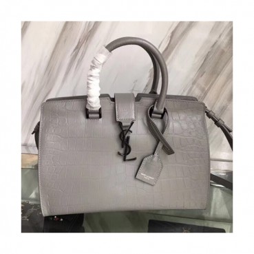 Saint Laurent Women Monogram Cabas Shoulder Bag,30CM - 입생로랑 여성용 모노그램 카바스 숄더백 394461,SLB0193,30CM,그레이