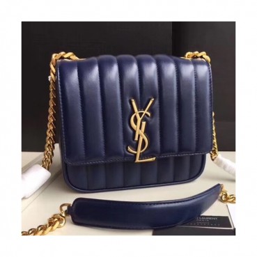 Saint Laurent Women Vicky Chain Shoulder Bag,20.5CM - 입생로랑 여성용 비키 체인 숄더백 532612,SLB0189, 20.5CM,블루