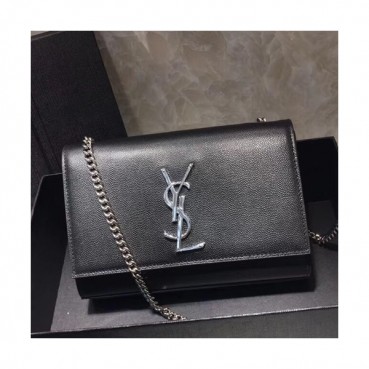 Saint Laurent Women Chain Shoulder Bag,20CM - 입생로랑 여성용 체인 숄더백 464390,SLB0185,20CM,블랙(은장)