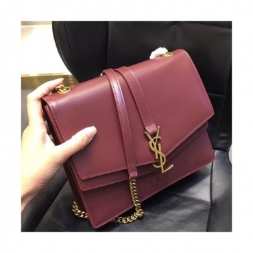 Saint Laurent Women Sulpice Medium Chain Shoulder Bag,23.5CM - 입생로랑 여성용 쉴피스 미듐 체인 숄더백 532629,SLB0184,23.5CM,레드
