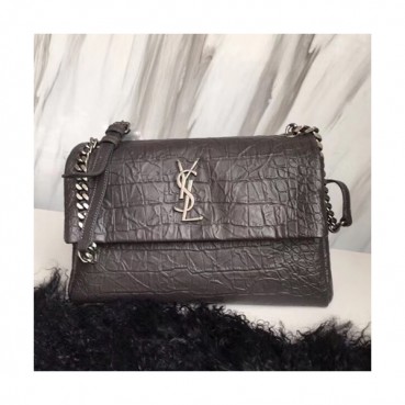 Saint Laurent Women West Hollywood Monogram Shoulder Bag,28CM - 입생로랑 여성용 웨스트 헐리우드 모노그램 숄더백 438176,SLB0179,28CM,그레이