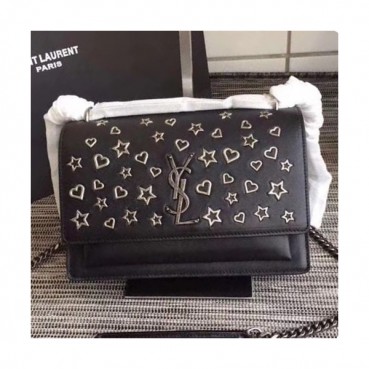 Saint Laurent Women Monogram Shoulder Bag,22CM - 입생로랑 여성용 모노그램 숄더백 442906,SLB0174,22CM,블랙