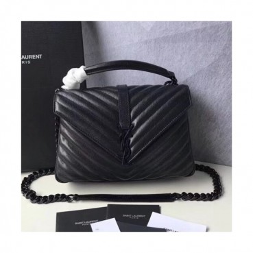 Saint Laurent Women Monogram Shoulder Bag,24CM - 입생로랑 여성용 모노그램 숄더백 428056,SLB0157,24CM,블랙