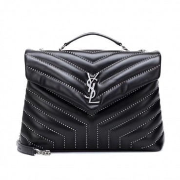 Saint Laurent Women Monogram Chain Shoulder Bag ,30CM - 입생로랑 여성용 모노그램 체인 숄더백 459749,SLB0146,30CM,블랙