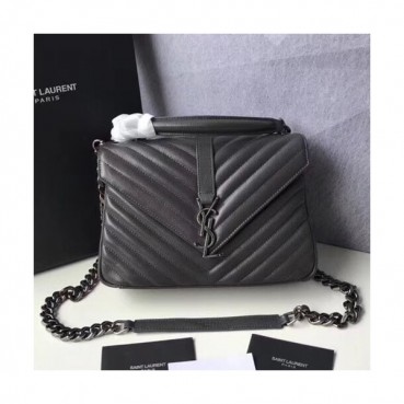 Saint Laurent Women Monogram Shoulder Bag,24CM - 입생로랑 여성용 모노그램 숄더백 428056,SLB0142,24CM,그레이