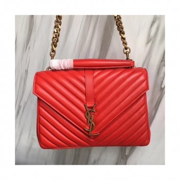 Saint Laurent Women Monogram Shoulder Bag,24CM - 입생로랑 여성용 모노그램 숄더백 428056,SLB0141,24CM,레드