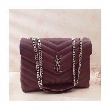 Saint Laurent Women Monogram Chain Shoulder Bag,30CM - 입생로랑 여성용 모노그램 체인 숄더백 459749,SLB0132,30CM,레드