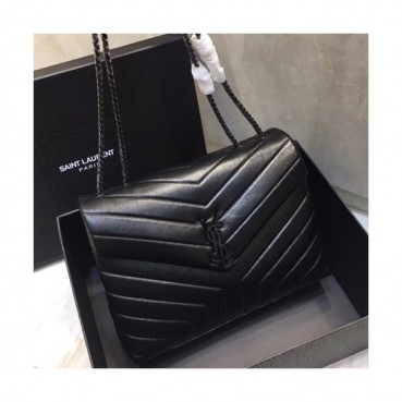 Saint Laurent Women Monogram Chain Shoulder Bag,30CM - 입생로랑 여성용 모노그램 체인 숄더백 459749,SLB0130,30CM,블랙