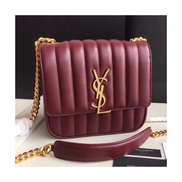 Saint Laurent Women Vicky Chain Shoulder Bag,20.5CM - 입생로랑 여성용 비키 체인 숄더백 532612,SLB0127, 20.5CM,레드