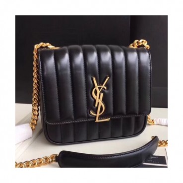 Saint Laurent Women Vicky Chain Shoulder Bag,20.5CM - 입생로랑 여성용 비키 체인 숄더백 532612,SLB0126, 20.5CM,블랙