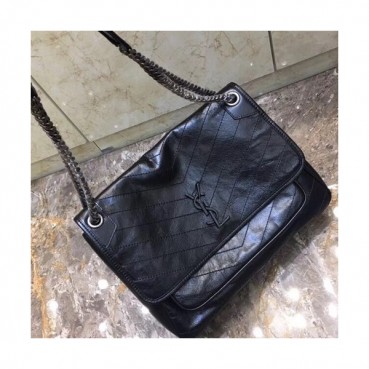 Saint Laurent Women Niki Chain Shoulder Bag ,32CM - 입생로랑 여성용 니키 체인 숄더백 498883 ,SLB0084,32CM,블랙