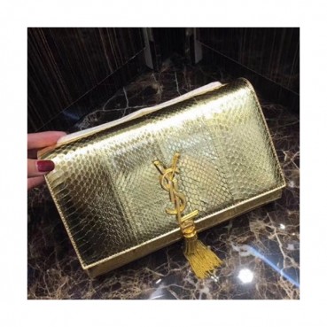 Saint Laurent Women Tassel Chain Satchel Shoulder Bag ,24CM - 입생로랑 여성용 태슬 체인 사첼 숄더백 326076 ,SLB0078,24CM,옐로우골드