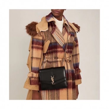 Saint Laurent Women Sulpice Medium Chain Shoulder Bag,23.5CM - 입생로랑 여성용 쉴피스 미듐 체인 숄더백 532629 ,SLB0067,23.5CM,블랙