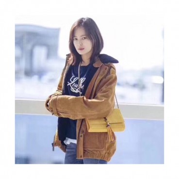 Saint Laurent Women Monogram Kate Medium Shoulder Bag,24CM - 입생로랑 여성용 모노그램 케이트 미듐 숄더백 501518 ,SLB0066,24CM,옐로우