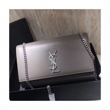 Saint Laurent Women Chain Satchel Shoulder Bag ,24CM - 입생로랑 여성용 체인 사첼 숄더백 326076 ,SLB0035,24CM,그레이