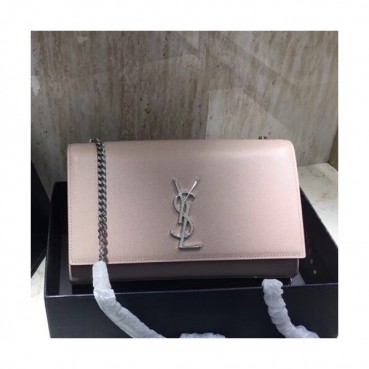 Saint Laurent Women Chain Satchel Shoulder Bag,24CM - 입생로랑 여성용 체인 사첼 숄더백 326076 ,SLB0034,24CM,핑크(은장)