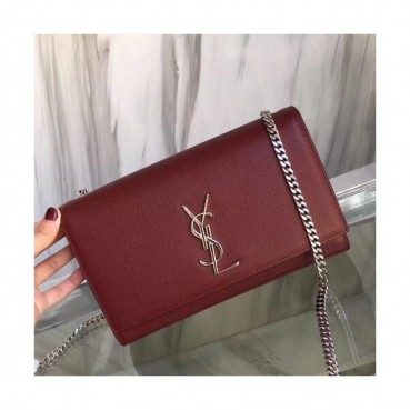 Saint Laurent Women Chain Satchel Shoulder Bag,24CM - 입생로랑 여성용 체인 사첼 숄더백 326076 ,SLB0031,24CM,레드