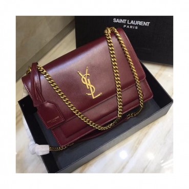 Saint Laurent Women Sunset Monogram Shoulder Bag,22CM - 입생로랑 여성용 선셋 모노그램 숄더백 442906 ,SLB0008,22CM,레드(금장)