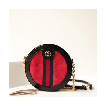 Gucci GG Ophidia Mini Velvet Round Women Shoulder Bag,18CM - 구찌 GG 오피디아 미니 벨벳 라운드 여성용 숄더백 550618, GUB0033,18CM