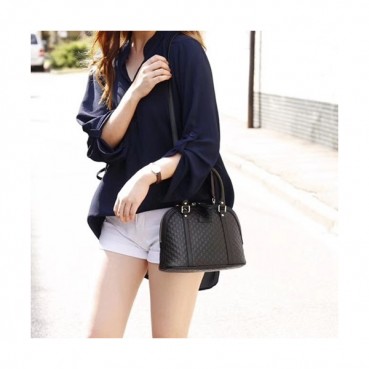 Gucci Micro Ssima Mini Dome Women Tote Shoulder Bag,24CM - 구찌 마이크로시마 미니돔 여성용 토트숄더백 449654, GUB0018,24CM