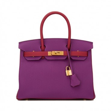 Hermes Birkin Togo Leather Tote Shoulder Bag ,30cm - 에르메스 버킨 토고 레더  여성용 토트 숄더백 HERB0672,30cm,퍼플