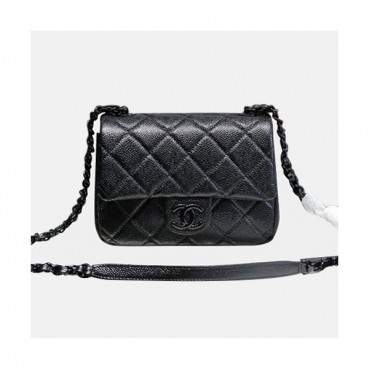 [샤넬] Chanel 2021 Women's New Mini CF Shoulder Bag,19cm - 샤넬 2021 여성용 미니 뉴 CF 숄더백,19cm,CHAB1622,블랙