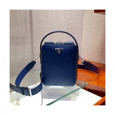 Prada 2021 Men's Leather Tote Bag/Shoulder Bag,16cm,2VH066,PRAB0382 - 프라다 2021 남성용 레더 토트 숄더백,16cm,네이비