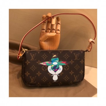 Louis Vuitton 2019 Monogram Canvas Clutch Bag / Tote Shoulder Bag ,21cm - 루이비통 2019 캔버스 클러치백 / 토트 숄더백,M51985, LOUB1659, 21cm,브라운
