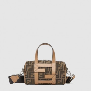 펜디 남성 모노그램 자카드 미니 탑 핸들 백 - Fendi Mens Monogram Jacquard Mini Top Handle Bag 