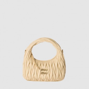 미우미우 여성 완더 마테라쎄 호보 백 - Miumiu Womens Wander Matelasse Hobo Bag 