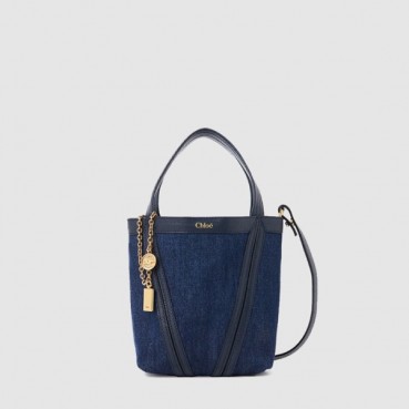 끌로에 여성 데님 스핀 토트 백  - Chloe Womens Denim Spin Tote Bag 