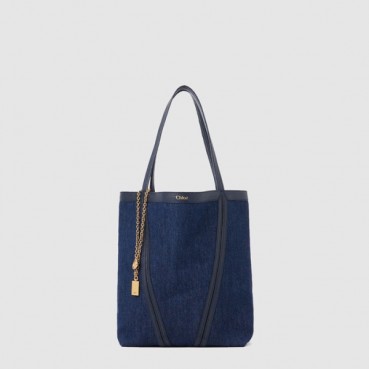 끌로에 여성 데님 스핀 토트 백  - Chloe Womens Denim Spin Tote Bag 