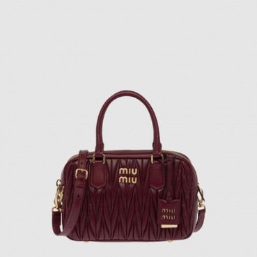 미우미우 여성 아르카디 마테라쎄 나파 가죽 백 - Miumiu Womens Arcadi Matelasse Bag 