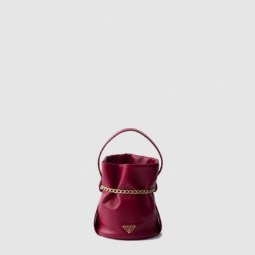 프라다 여성 쁘띠 삭 누아르 미니 나파 가죽 버킷 백 1BE088 - Prada Womens Petit Sac Noir Mini Nappa Leather Bucket Bag 
