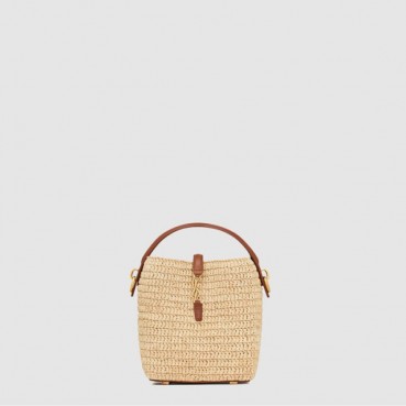 입생로랑 여성 우븐 라피아 LE 37 미니 - Saint Laurent Womens Woven Raffia LE 37 Mini 