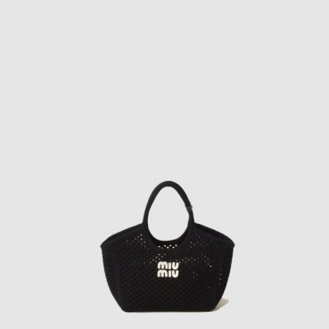 미우미우 여성 코튼 메쉬 아이비 토트 백 - Miumiu Womens Cotton Mesh Ivy Tote Bag 