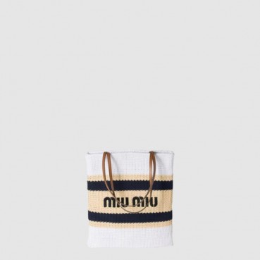 미우미우 여성 크로셰 토트백 - MiuMiu Womens Crochet Tote Bag 