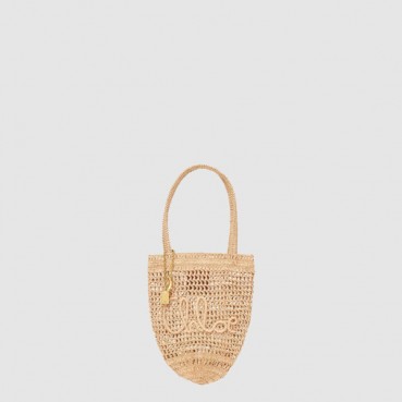 끌로에 여성 라피아 스몰 Summer Banana 토트백 - Chloe Womens Raffia Small Summer Banana Tote Bag 